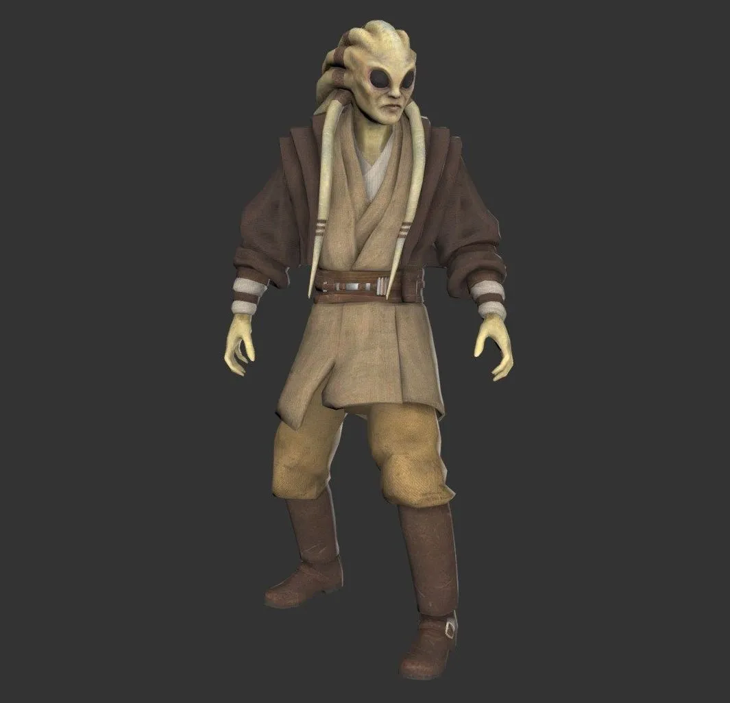 PBR Game 3D Models – Master Kit Fisto