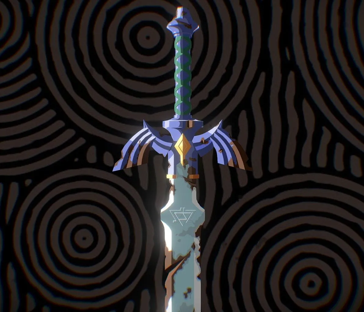 PBR Game 3D Models – Master Sword Zelda Botw