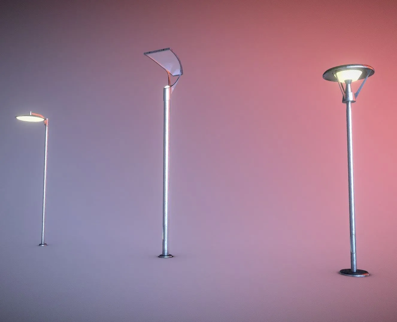 PBR Game 3D Models – Matt Murch Modern Streetlamps