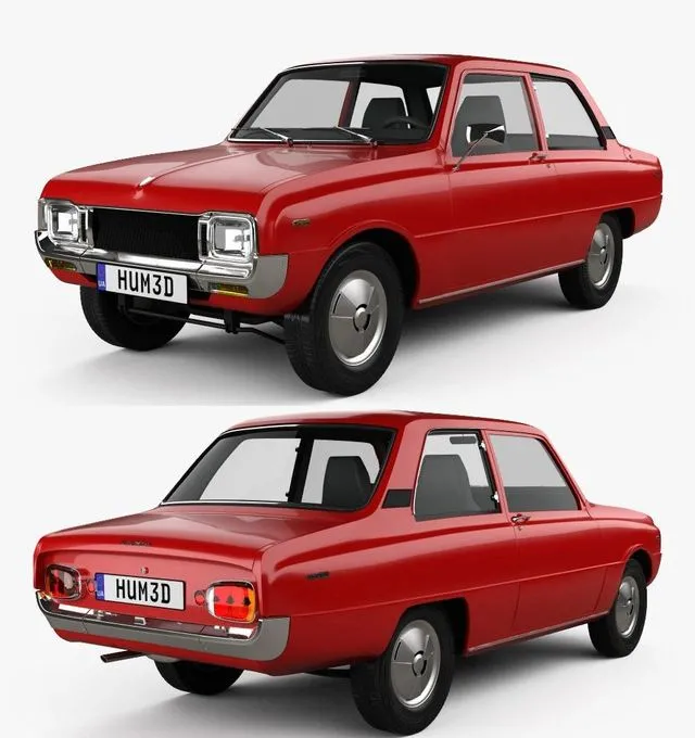 PBR Game 3D Models – Mazda 1000 1973