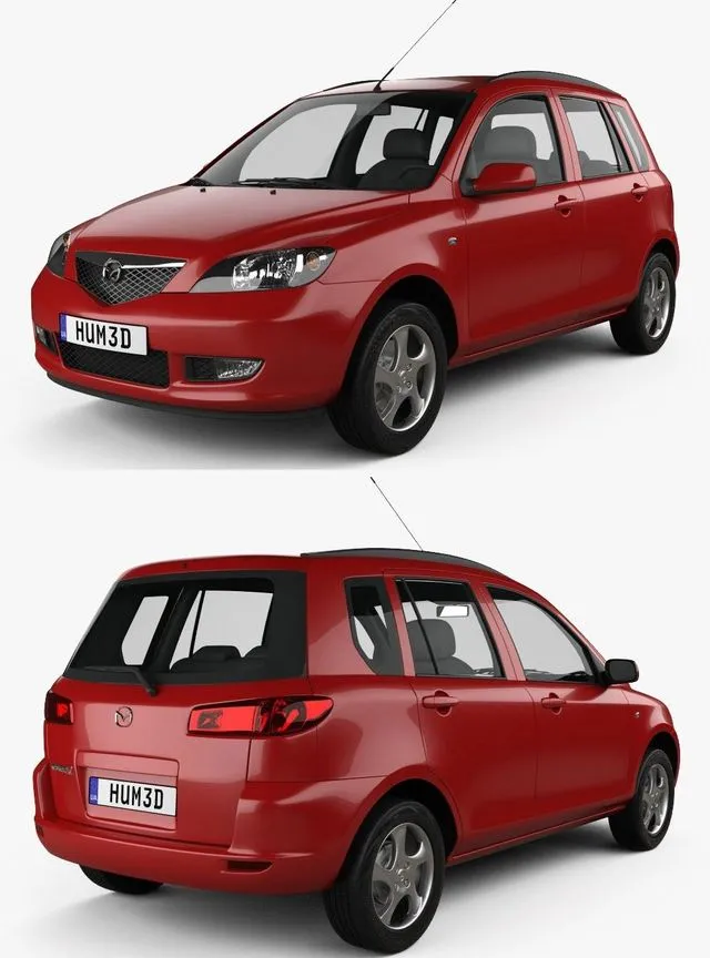 PBR Game 3D Models – Mazda 2 2003