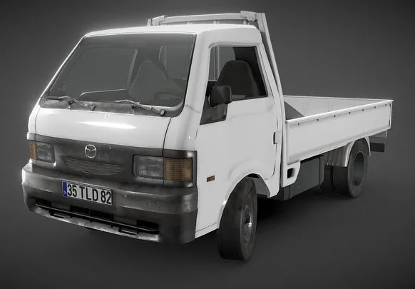 PBR Game 3D Models – Mazda E 2200 Pickup Truck