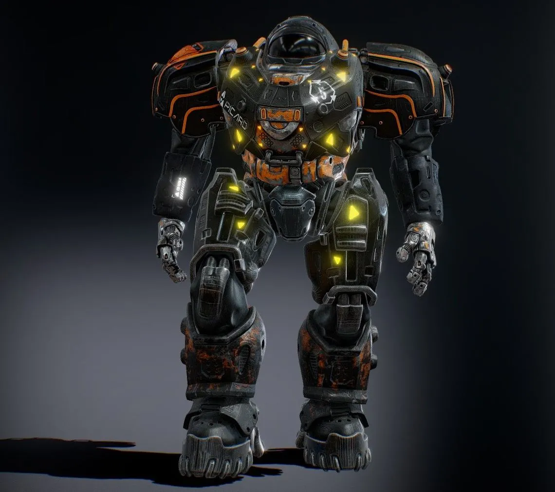 PBR Game 3D Models – Mecha Warrior Xc 567 By Oscar Creativo