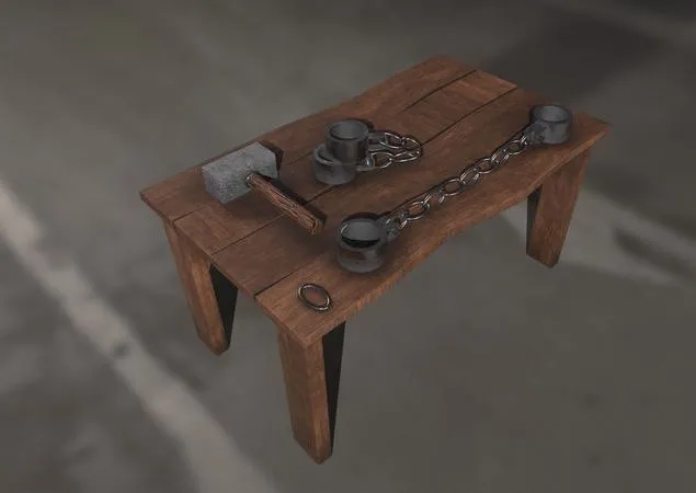 PBR Game 3D Models – Medieval Table and Things