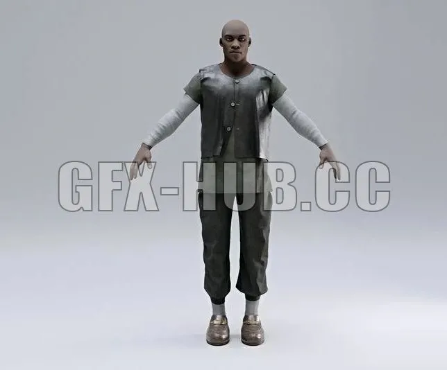 PBR Game 3D Models – Medieval Village Character