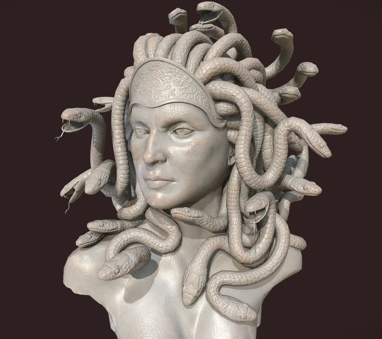 PBR Game 3D Models – Medusa Bust