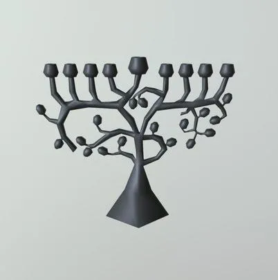 PBR Game 3D Models – Menorah