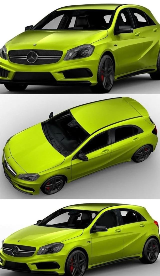 PBR Game 3D Models – Mercedes-Benz A45 AMG Edition