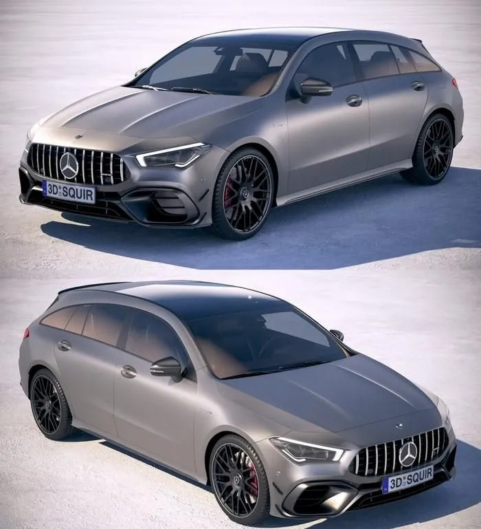 PBR Game 3D Models – Mercedes-Benz CLA45 S AMG Shooting Brake 2020