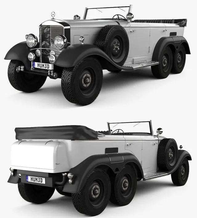 PBR Game 3D Models – Mercedes-Benz G4 Offroader 1939