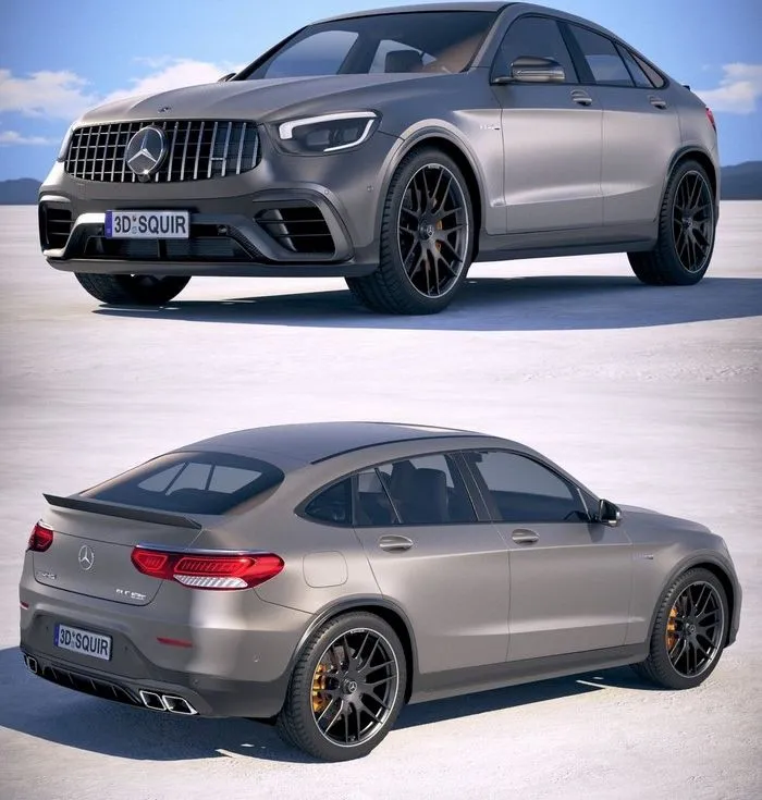 PBR Game 3D Models – Mercedes-Benz GLC63 S AMG Coupe 2020