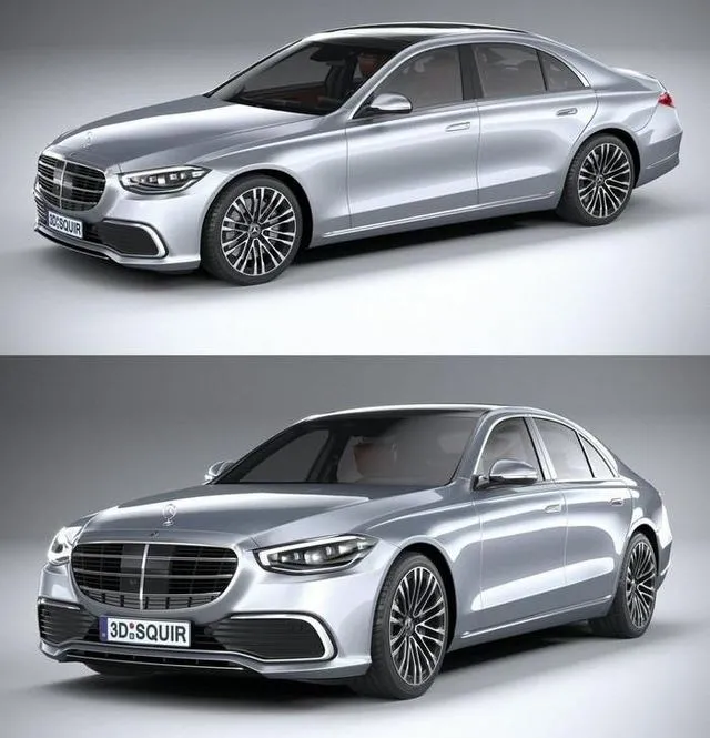 PBR Game 3D Models – Mercedes-Benz S-Class 2021