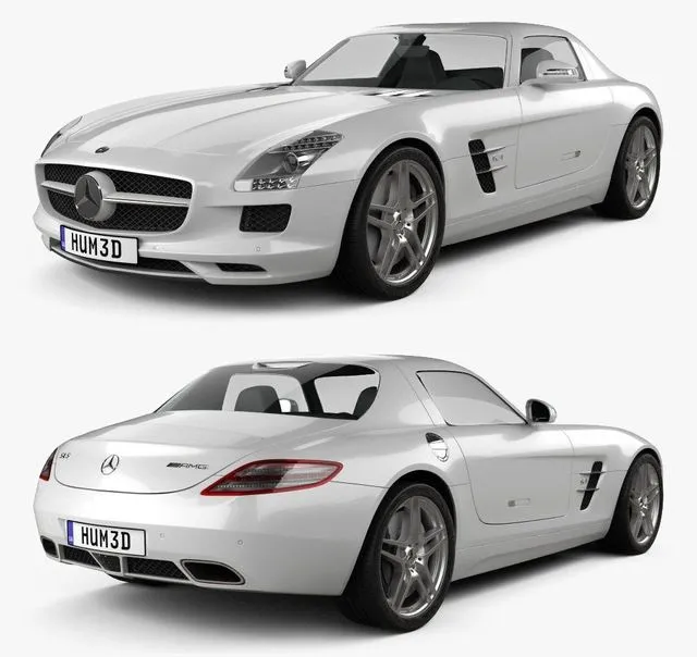PBR Game 3D Models – Mercedes-Benz SLS AMG 2011
