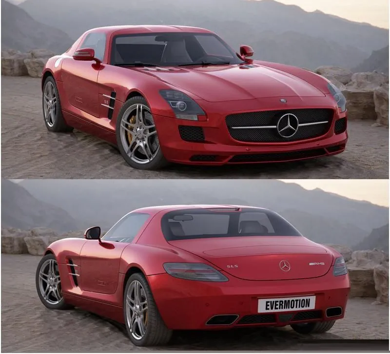 PBR Game 3D Models – Mercedes-Benz SLS AMG