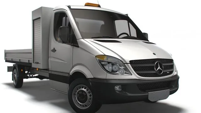 PBR Game 3D Models – Mercedes Benz Sprinter Single Cab Tipper Toolpod 2008