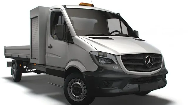 PBR Game 3D Models – Mercedes Benz Sprinter Single Cab Tipper Toolpod 2018