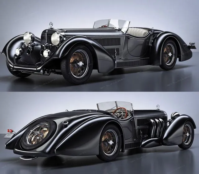 PBR Game 3D Models – Mercedes-Benz SS Roadster 1930