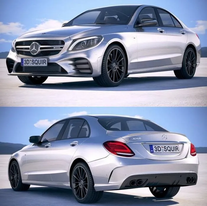 PBR Game 3D Models – Mercedes C-Class AMG 4Matic 2019