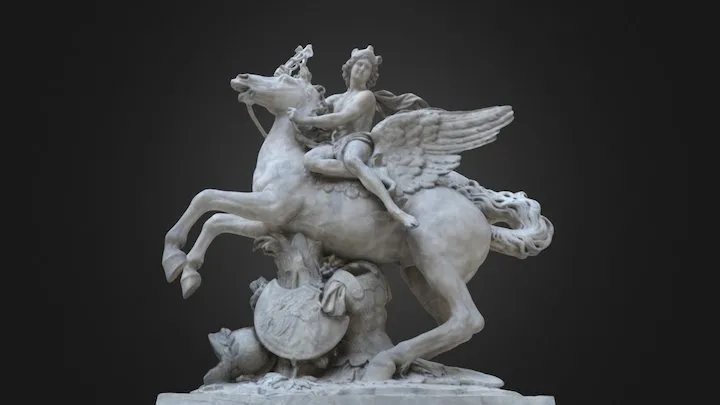 PBR Game 3D Models – Mercure Monté Sur Pégase   Louvre Museum