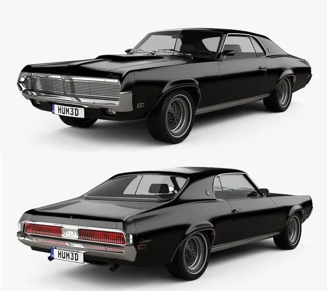 PBR Game 3D Models - Mercury Cougar XR-7 1969