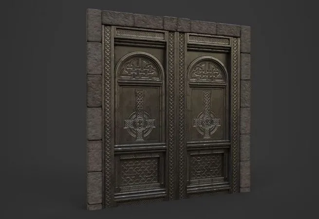 PBR Game 3D Models – Metal Door
