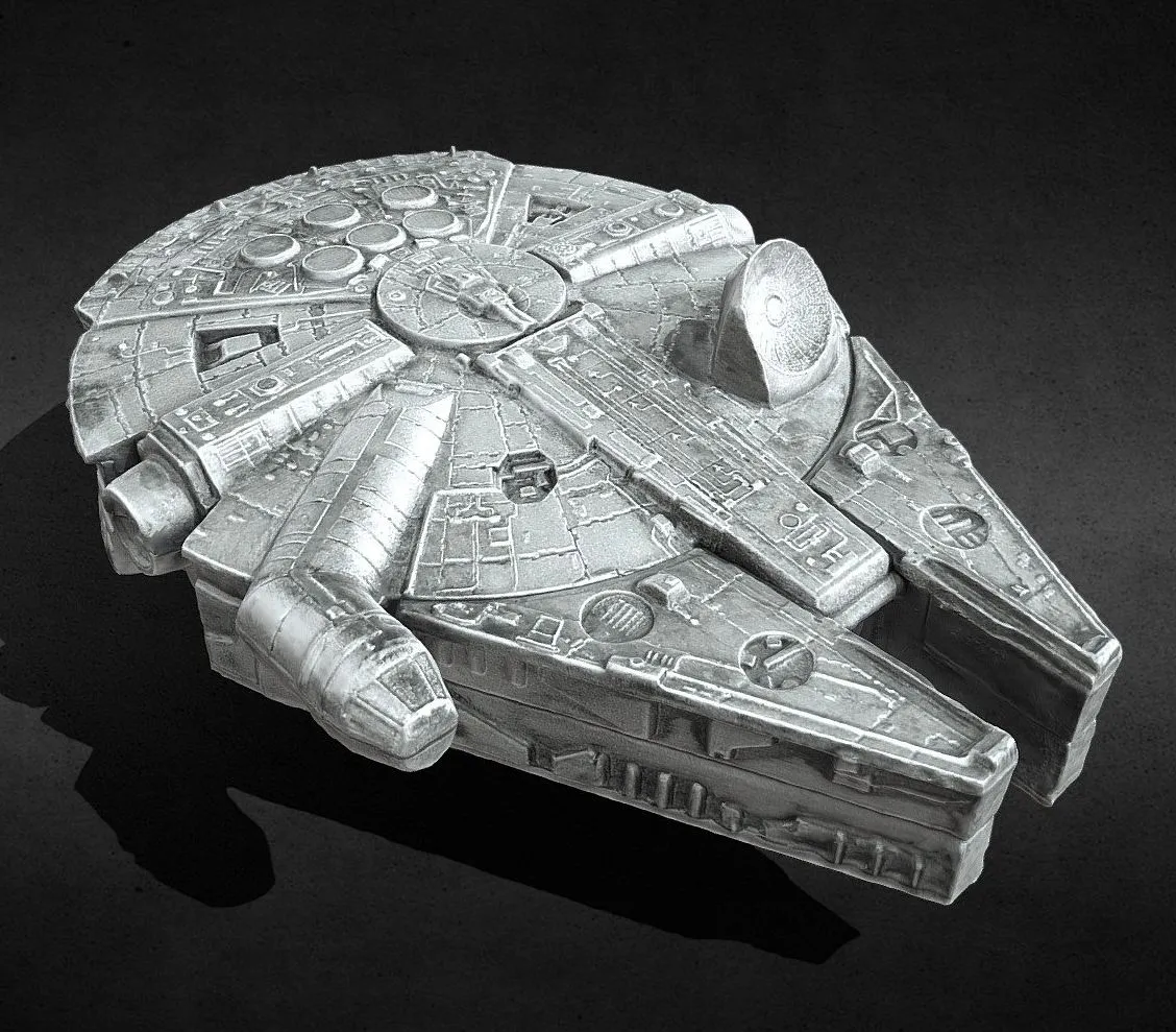 PBR Game 3D Models – Metalic Millenium Falcon Star Wars
