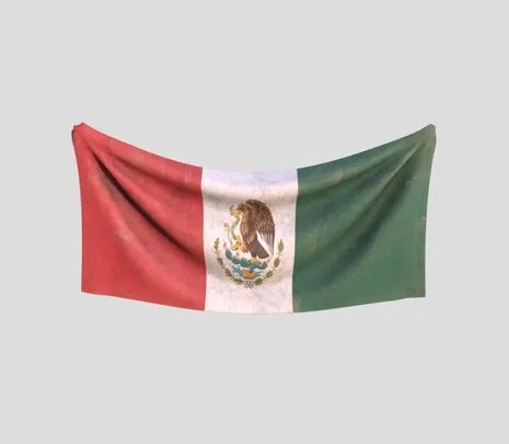 PBR Game 3D Models – Mexican Flag