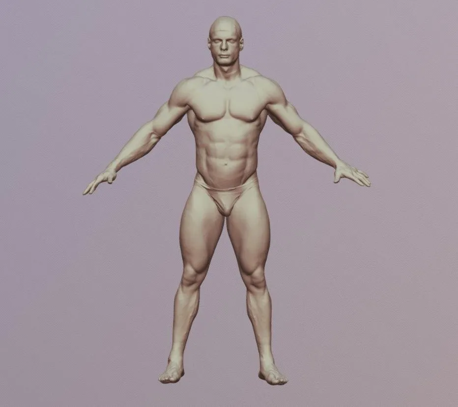 PBR Game 3D Models – Michal 3Dscan Nudebody