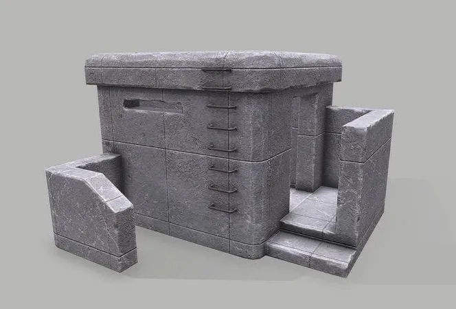 PBR Game 3D Models – Military Bunker 3 Low-poly