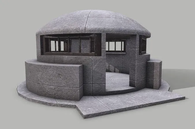 PBR Game 3D Models – Military Bunker 9