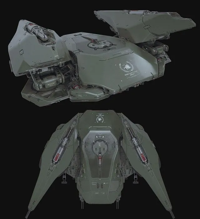 PBR Game 3D Models – Military Concept Drone