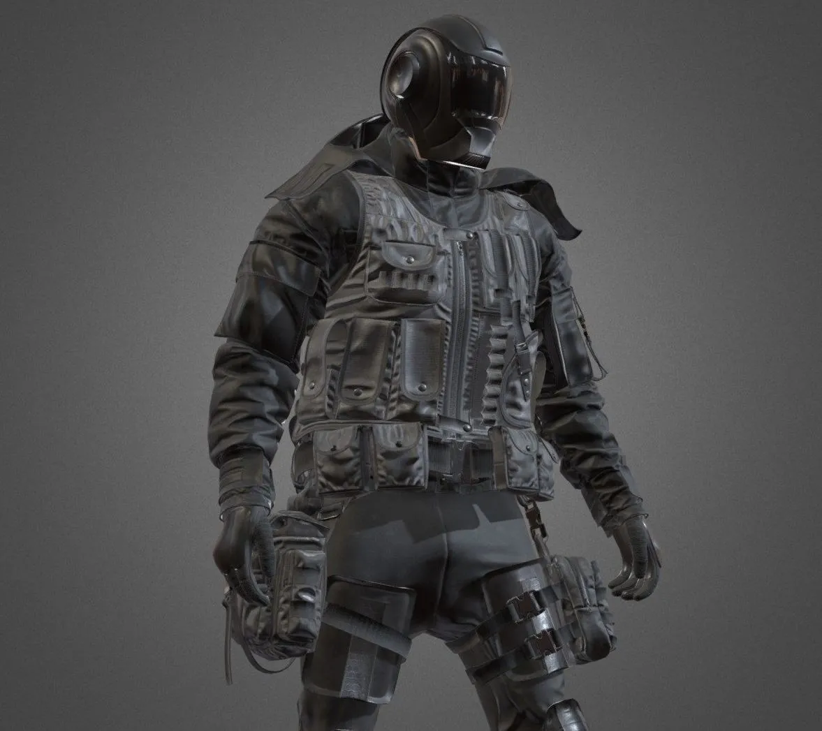 PBR Game 3D Models – Military Outfit 5 Rigged Ue5 Blender