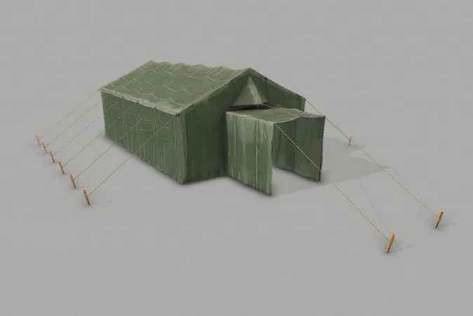 PBR Game 3D Models – Military Tent
