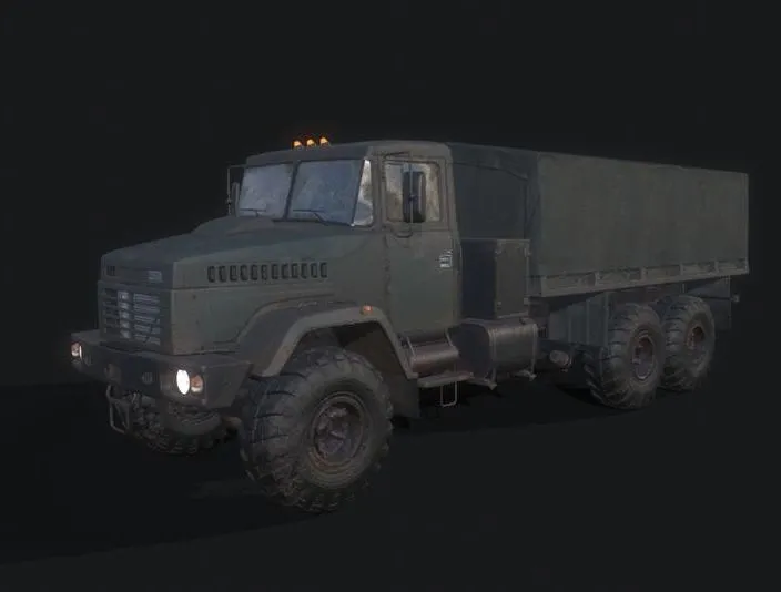PBR Game 3D Models – Military Truck Low-poly