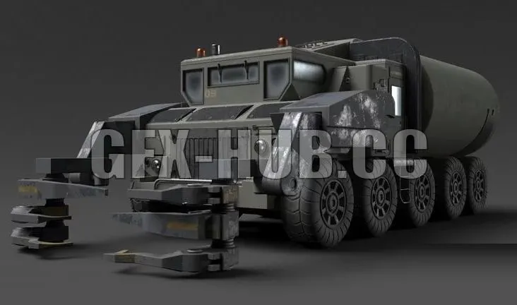 PBR Game 3D Models – Military Truck