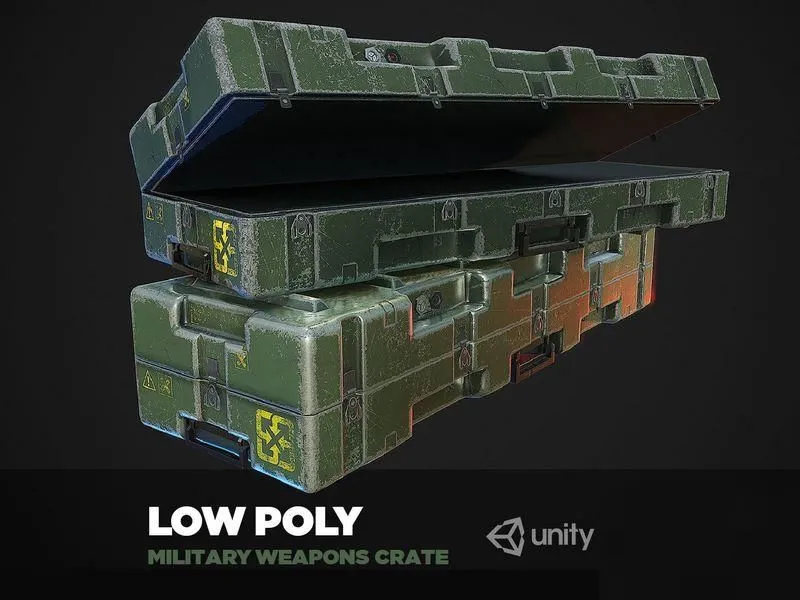 PBR Game 3D Models – Military Weapon Supplies Crate – Gun pelican case