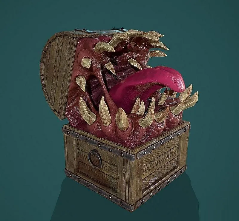 PBR Game 3D Models – Mimic chest