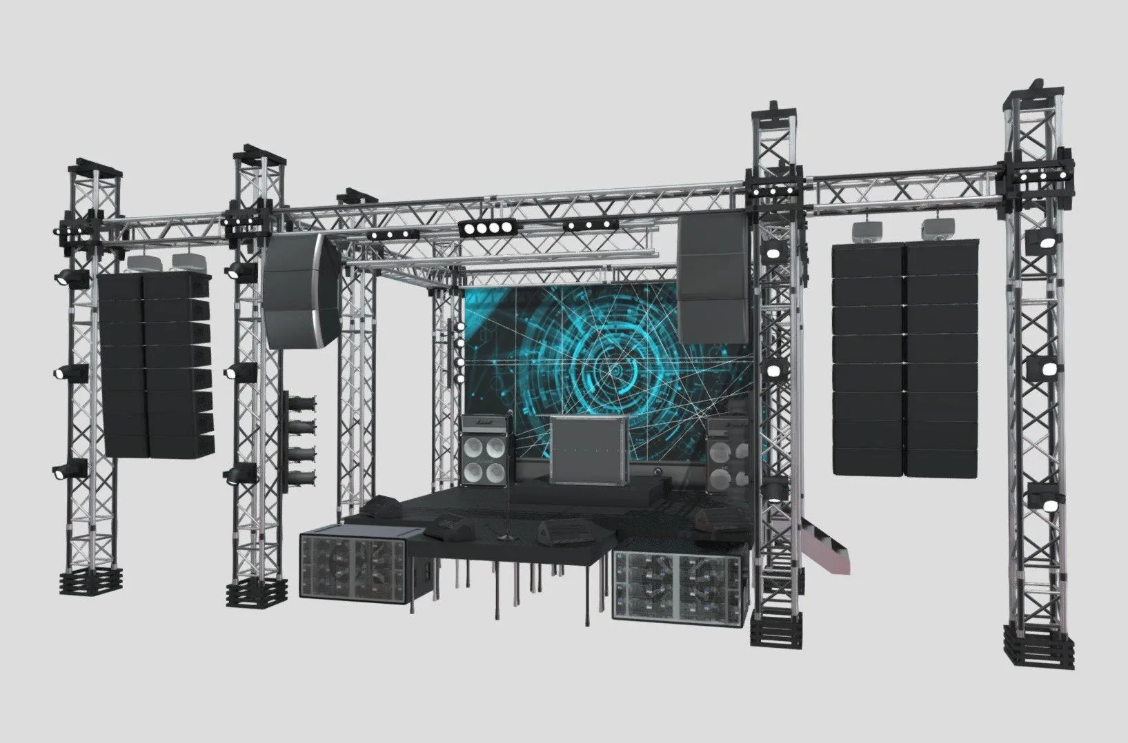 PBR Game 3D Models – Mini Concert Stage