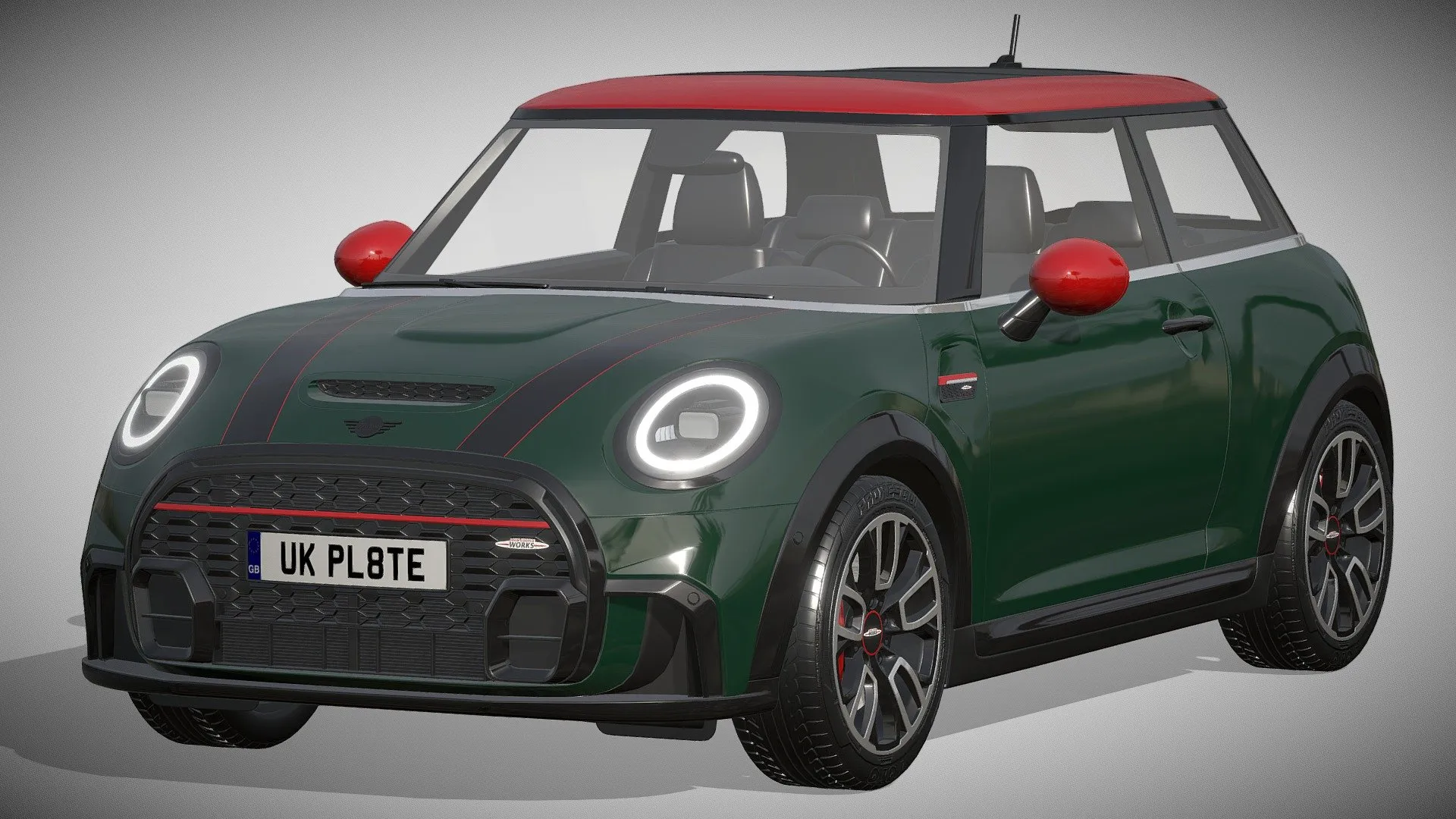 PBR Game 3D Models – Mini Cooper JCW 3-door 2022