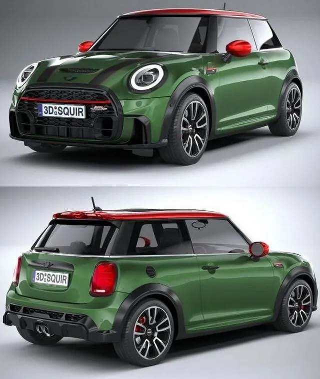 PBR Game 3D Models – Mini Cooper JCW 3-door 2022