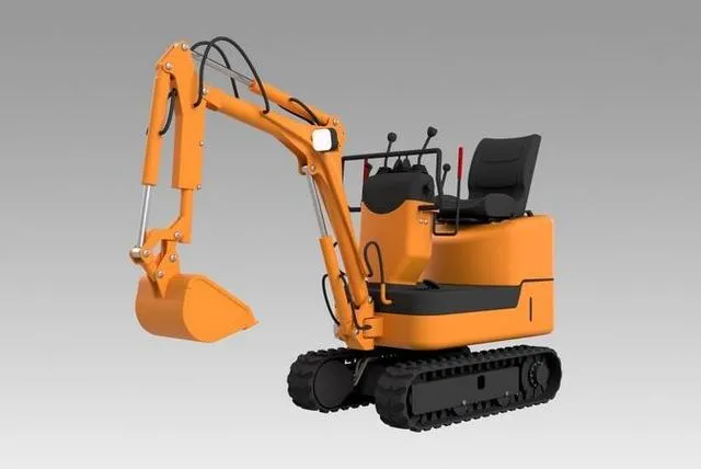 PBR Game 3D Models – Mini excavator Komatsu PC09-1