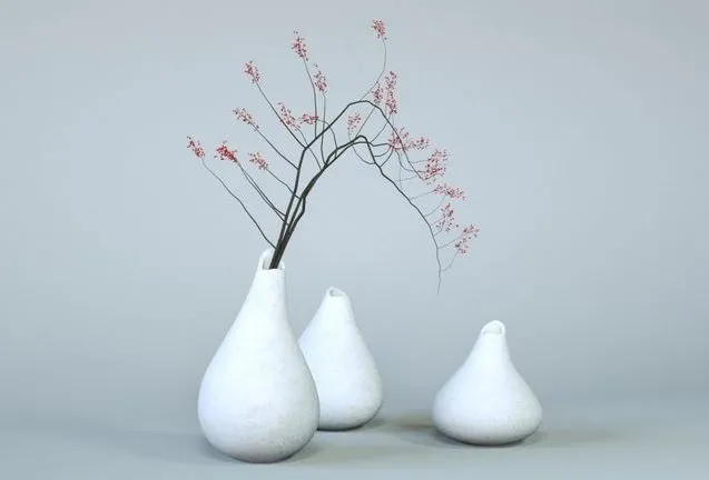 PBR Game 3D Models – Minimalistic Ceramic Vase Set