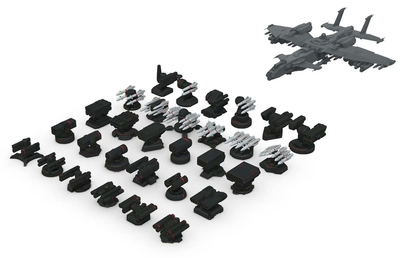 PBR Game 3D Models – Missile Rocket Launcher Pack