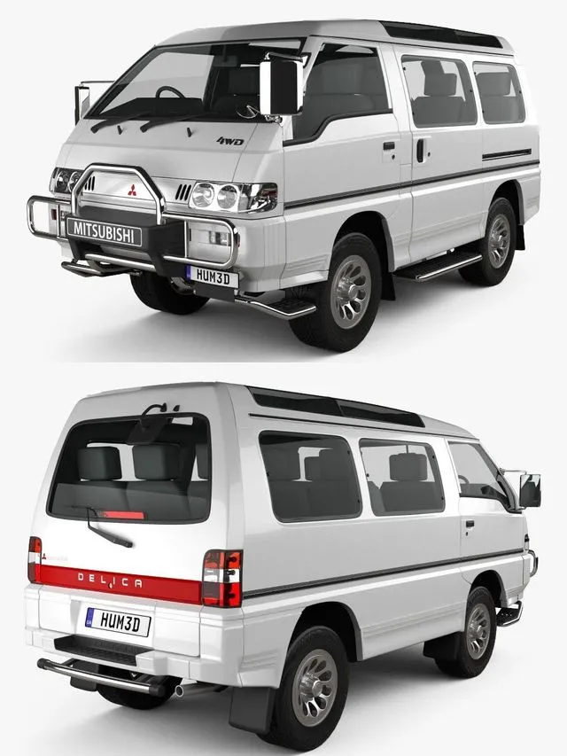 PBR Game 3D Models – Mitsubishi Delica Star Wagon 4WD 1986