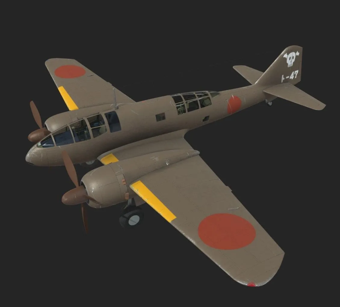 PBR Game 3D Models – Mitsubishi Ki 46 Iii Dinah