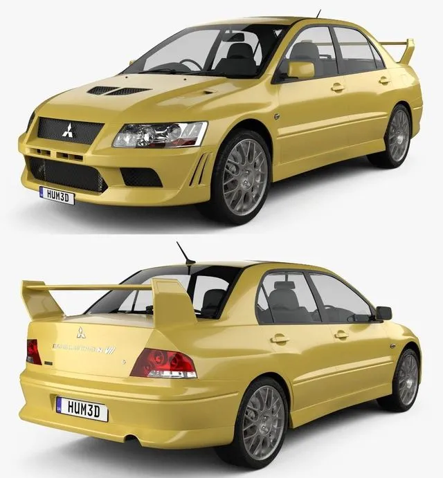 PBR Game 3D Models – Mitsubishi Lancer Evolution 2001