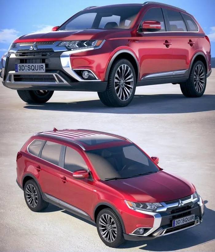 PBR Game 3D Models – Mitsubishi Outlander 2019