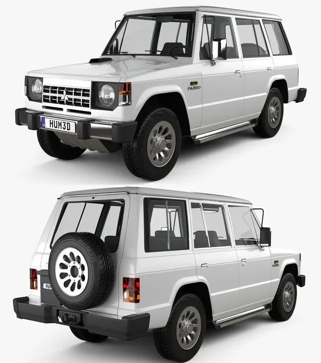 PBR Game 3D Models – Mitsubishi Pajero Wagon 1983