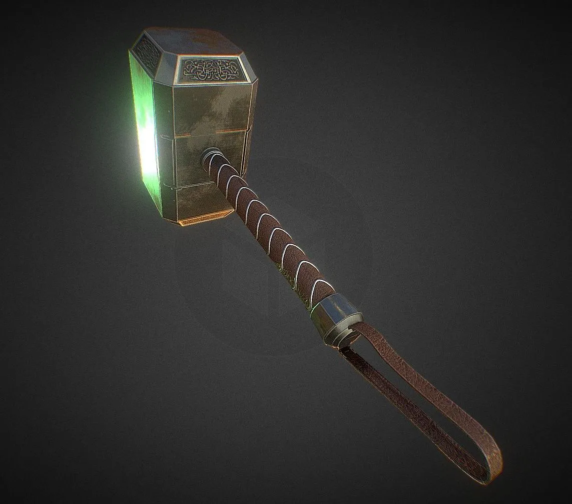 PBR Game 3D Models – Mjolnir Thors Hammer
