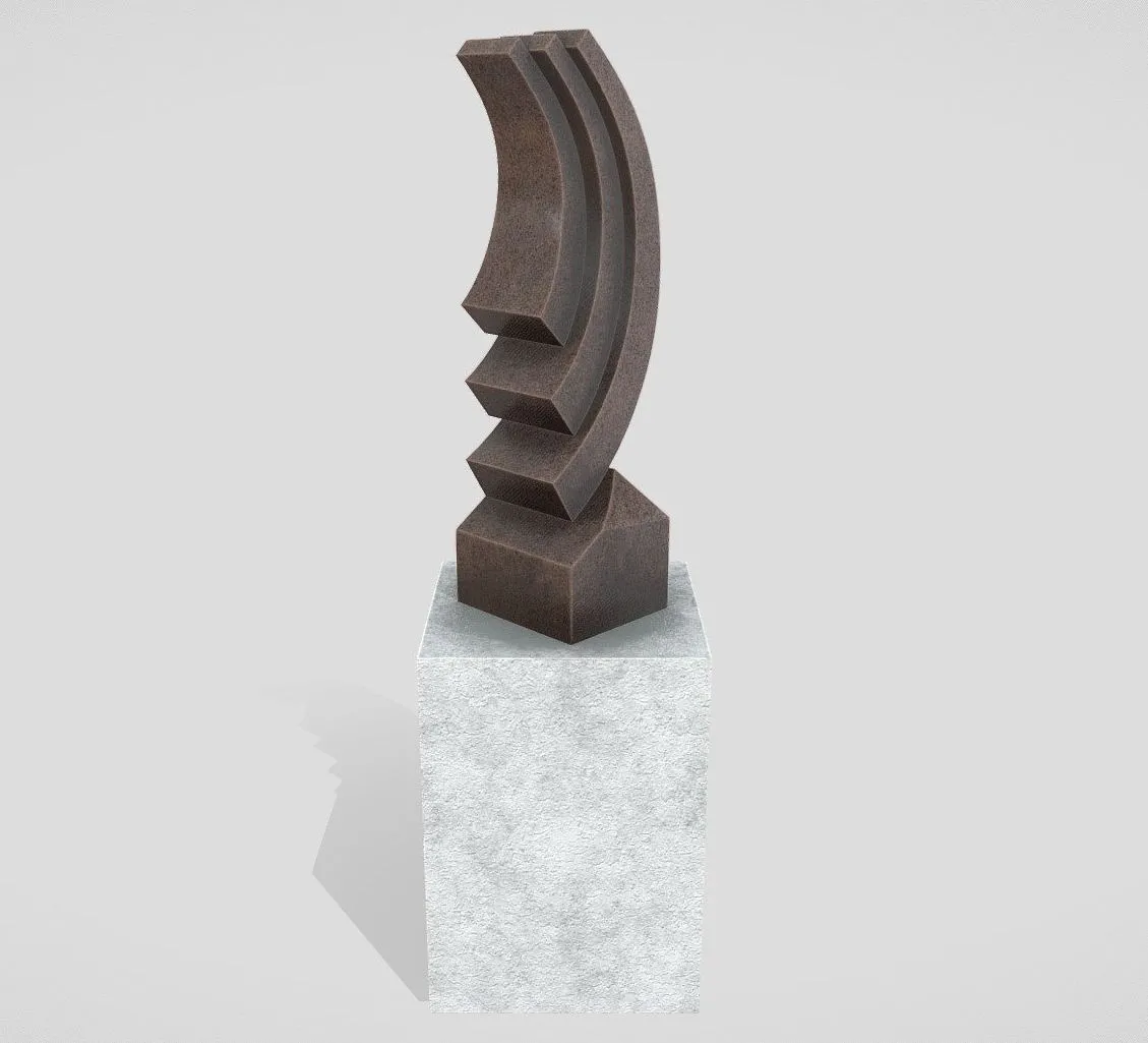 PBR Game 3D Models – Modern Abstract Stone Art Sculpture 16
